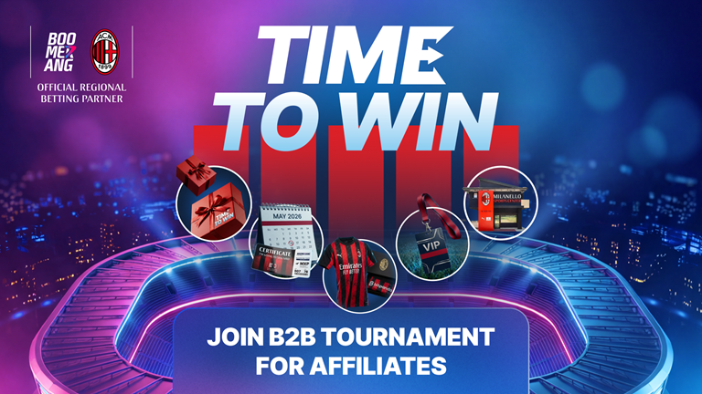 Boomerang Partners Launches ‘TIME TO WIN’ Affiliate Tournament with AC Milan Partnership