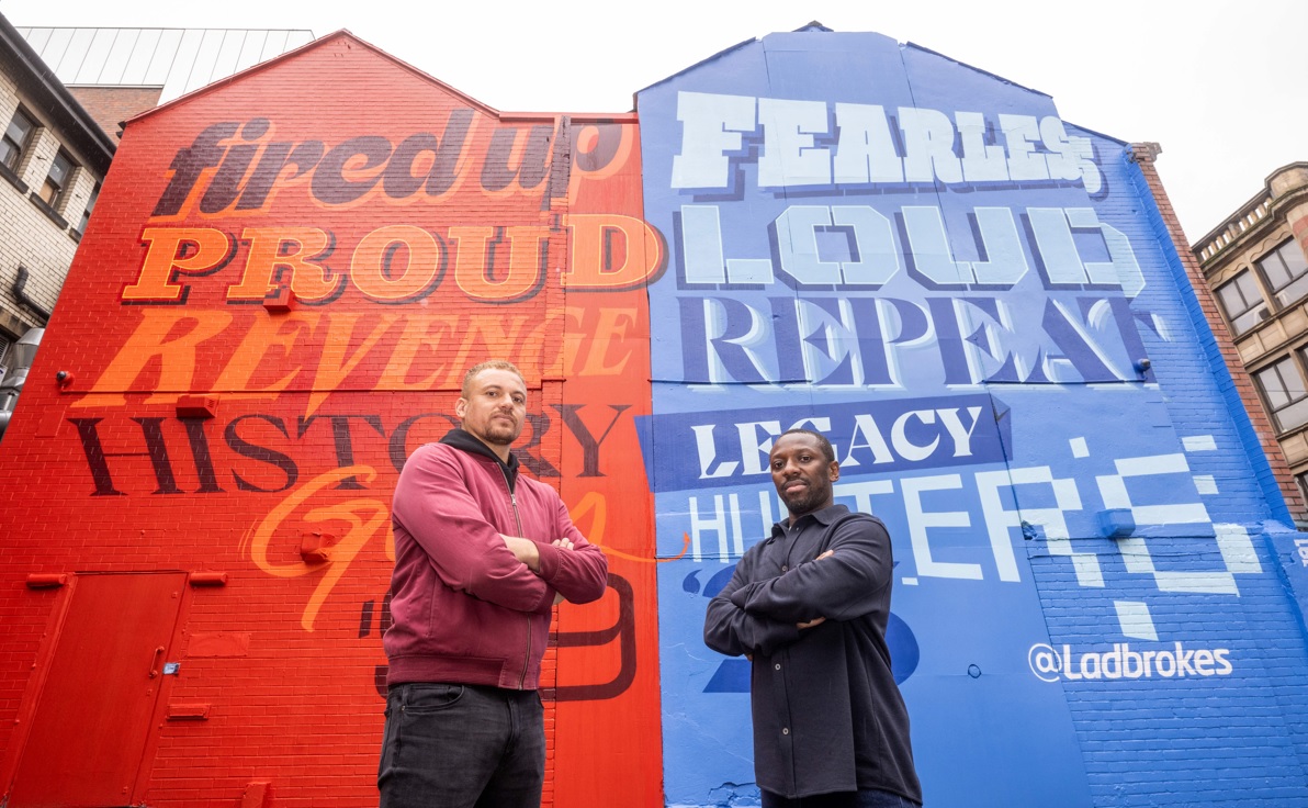 LADBROKES AND NEVERLAND CELEBRATE FANS WITH GIANT MURAL FOR 191ST MANCHESTER DERBY