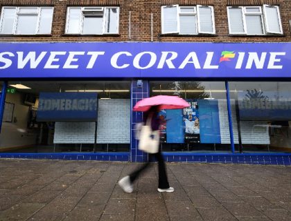SWEET CORAL-INE!  BOOKMAKER SHOWS SUPPORT FOR THREE LIONS WITH UNIQUE WEMBLEY SHOP FRONT
