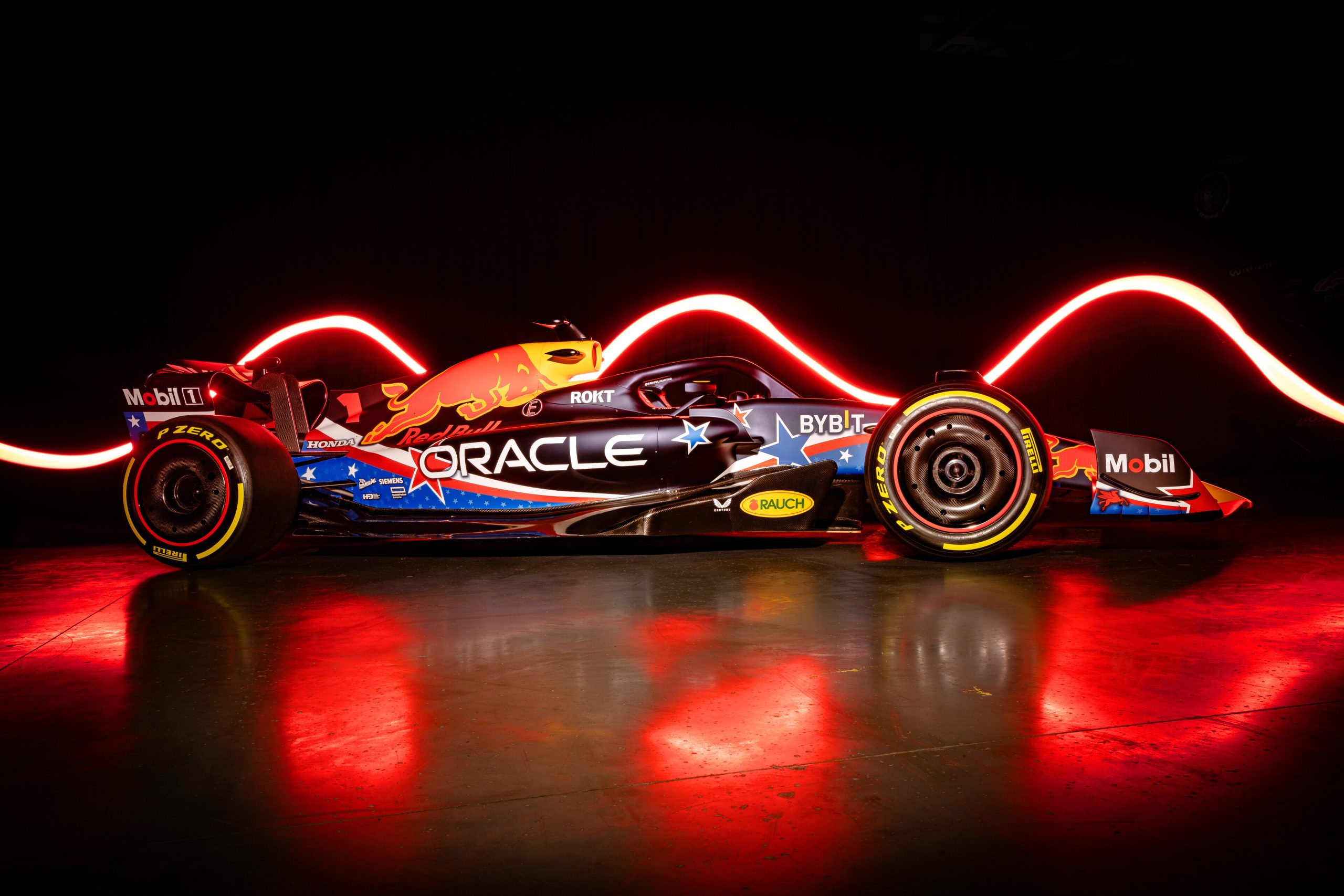 Stars and Stripes Makeover for Oracle Red Bull Racing in Texas